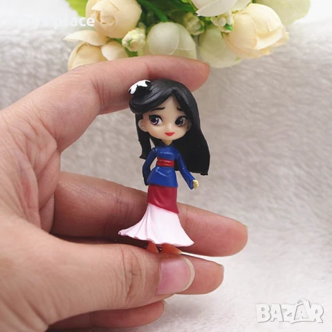4бр фигурки Disney Princess Ariel Rapunzel Mulan, снимка 2 - Фигурки - 50795600