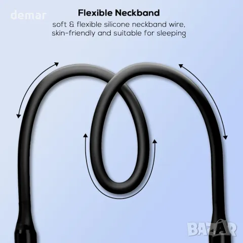 Hmusic Bluetooth слушалки за сън, лента за врат, безжични слушалки за сън, 12+ часа, снимка 4 - Безжични слушалки - 48433963