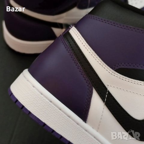Nike Air Jordan 1 High OG Court Purple Размер 42 Номер Лилави Кецове Обувки Маратонки Нови, снимка 5 - Кецове - 39273699
