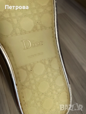 Сребърни кожени маратонки Dior 38 Оригинал, снимка 7 - Маратонки - 51831286