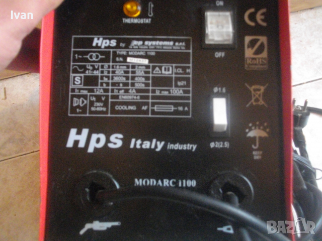 ИТАЛИАНСКИ 100 Ампера Инверторен Електрожен Машина За Електродно Заваряване-Като Нов-MODARC 1100, снимка 11 - Други инструменти - 36410714