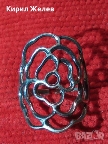 ЧУДЕСЕН ФЛОРАЛЕН АЖУРЕН СРЕБЪРЕН АРТ ДЕКО ПРЪСТЕН СРЕБРО 925 РЕГУЛИРУЕМ РЪЧНА ИЗРАБОТКА 40539, снимка 14 - Пръстени - 42761022