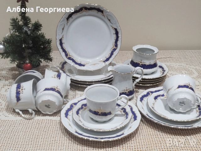 Баварски порцелнов сервиз за кафе MITTERTEICH BAVARIA 🍵🌹, снимка 2 - Сервизи - 52592542