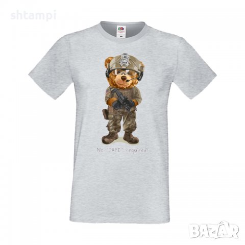 Мъжка тениска  bear No CAPE required,Мече,Меченце,Животно, Играчка,Изненада,Подарък,Повод,