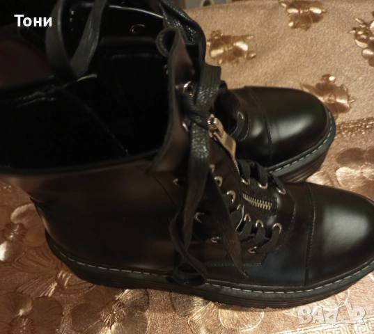 Нови Дамски Високи Кожени Боти 40, снимка 7 - Дамски боти - 52923235