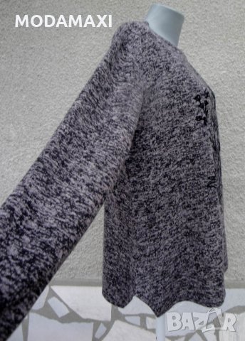 3XL/4XL Нова туника „Madam j“  в сиво , снимка 5 - Блузи с дълъг ръкав и пуловери - 26647484
