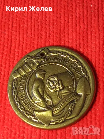 БРОНЗОВ ПЛАКЕТ MARINE CORPS UNITED STATES МНОГО КРАСИВ ЗА КОЛЕКЦИОНЕРИ 37870, снимка 11 - Антикварни и старинни предмети - 40489739