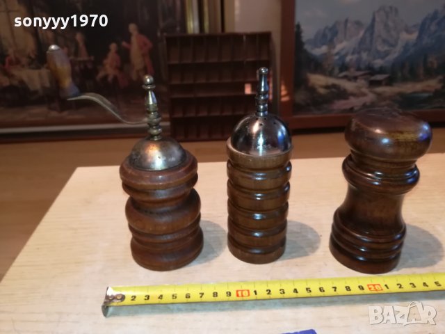 мелница солница-3бр дърво/метал от германия 0411211800