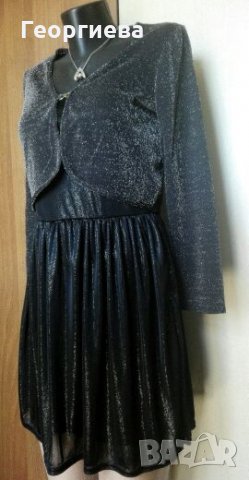 Нова сребриста черна рокля INFLUX  👗🍀S, M🍀👗  код 008 , снимка 2 - Рокли - 26816423