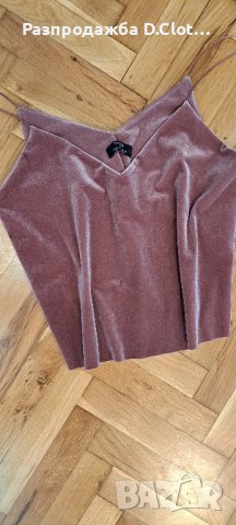 Bershka S къс топ с тънки презрамки , снимка 8 - Корсети, бюстиета, топове - 35656883