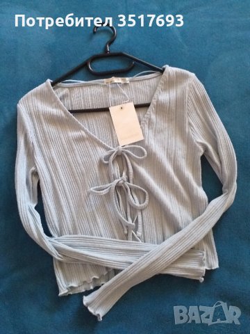 Дамска къса блуза PULL and BEAR  M, снимка 5 - Блузи с дълъг ръкав и пуловери - 43242746