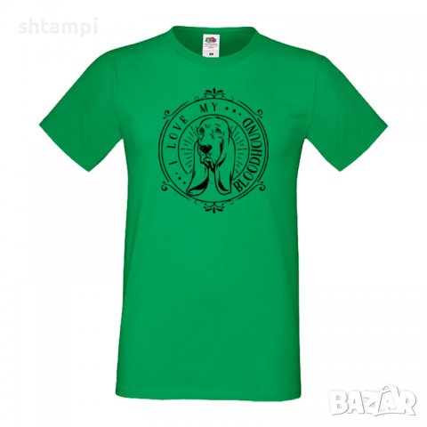 Мъжка тениска I Love My Bloodhound 2 Dog,Куче, животно,подарък,изненада, снимка 6 - Тениски - 36932877