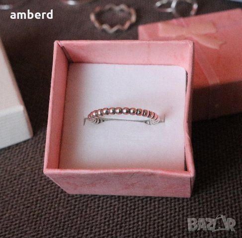 Нежно сребърно пръстенче R054 , снимка 3 - Пръстени - 28854089