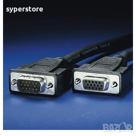 Кабел VGA exten quality 15M/15F, 3m Roline 11.04.5303 SS301231 Мъжко-Мъжко
