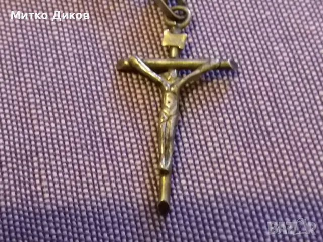 Сребърно кръстче разпъването на Христос проба 925, снимка 10 - Колиета, медальони, синджири - 49348810