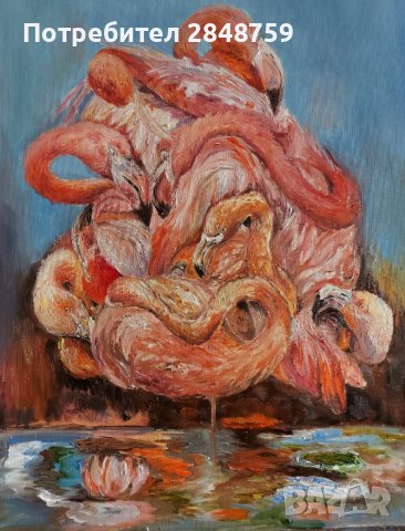 "Фламинга",картина, 65/50 см