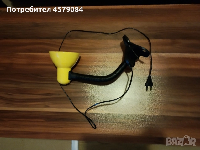 Нощна лампа с щипка, снимка 2 - Настолни лампи - 51565640