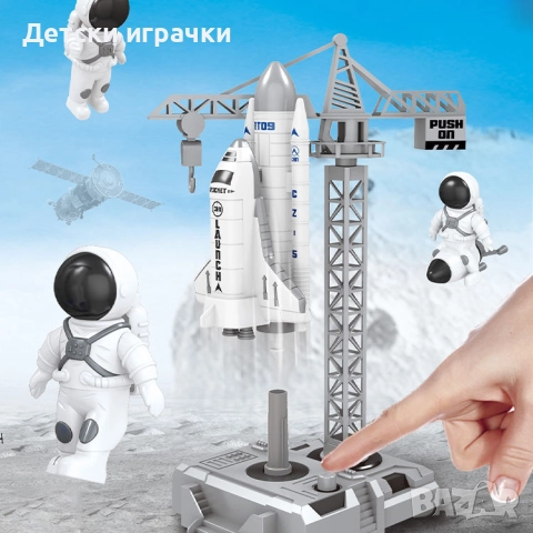 Космическа станция с кран, ракети и астронавти , снимка 2 - Образователни игри - 52633150