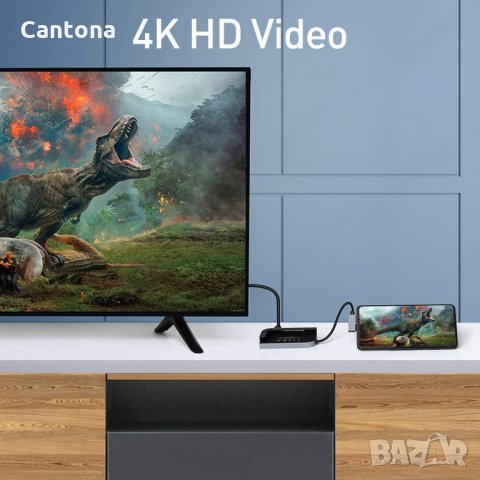 USB C хъб, Baseus 6-в-1, 4K HDMI, USB-C PD зареждане, SD/Micro Card Reader, USB 3.0 и 3.5 мм, снимка 5 - Други - 35340935