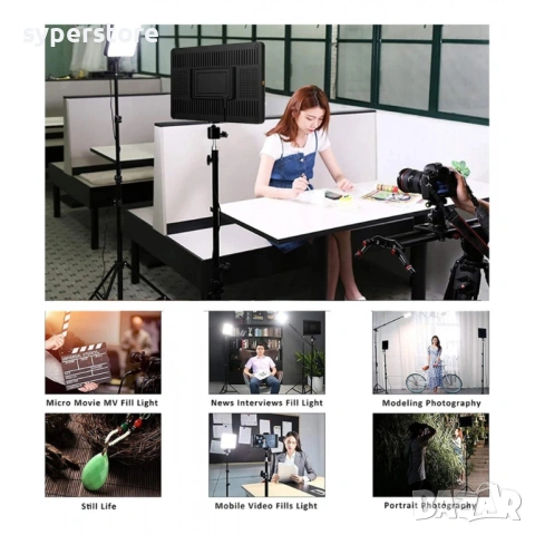 Професионална LED лампа Digital One SP01147 PL-260, 11", за видео заснемани и за студийно осветление, снимка 5 - Светкавици, студийно осветление - 53367680