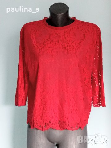Дантелена блуза "Н&М"® / голям размер, снимка 1 - Блузи с дълъг ръкав и пуловери - 26556148