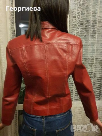 Кожено яке, снимка 3 - Якета - 18376045