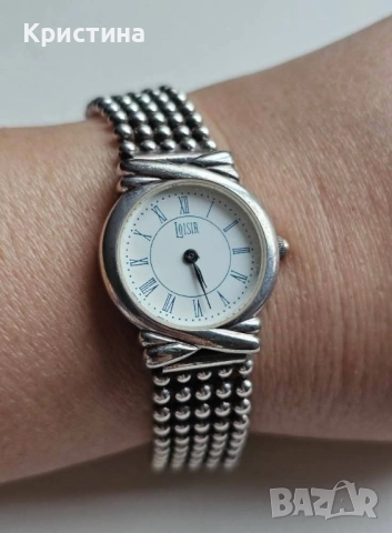 Сребърен часовник на Loisir by Oxette , снимка 3 - Дамски - 52378828