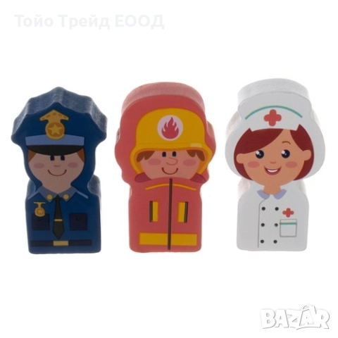 Дървени блокове-Град 100 броя Kruzzel, снимка 12 - Образователни игри - 52671248