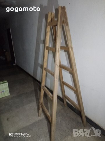 Двойна стълба, дървена бояджийска стълба , снимка 4 - Други стоки за дома - 38422578