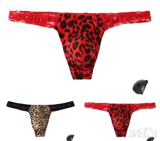 Стилно дантелено бельо за мъже, секси прашки с удобен дизайн с ниска талия, снимка 5 - Бельо - 51556061