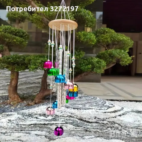 Успокояващи Цветни,Алуминиеви Вятърни Камбанки, снимка 3 - Декорация за дома - 49765273