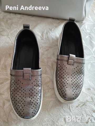 Сива чанта и обувки , снимка 3 - Чанти - 52104632