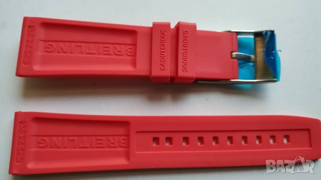 Силиконова каишка BREITLING, снимка 5 - Каишки за часовници - 33029183