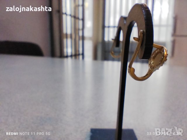 НОВИ ДЕТСКИ ЗЛАТНИ ОБЕЦИ 1,31ГР, снимка 4 - Обеци - 43640016