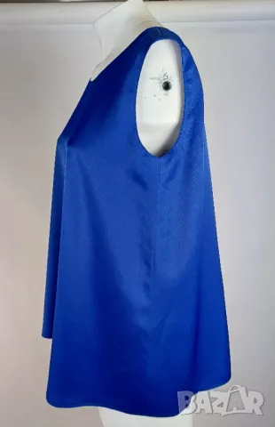 XXL Топ от сатен в турско синьо, снимка 2 - Корсети, бюстиета, топове - 50254740