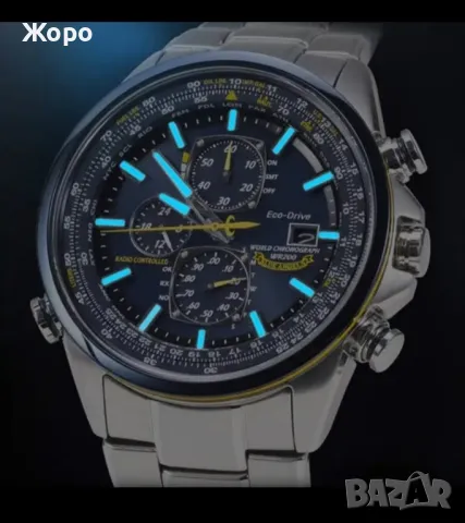 ЛУКСОЗЕН МЪЖКИ ЧАСОВНИК CITIZEN MONTRE HOMME СВЕТЛО СИН, снимка 3 - Мъжки - 47768596