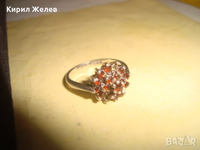 СТАР РУБИНЕН СРЕБЪРЕН ПРЪСТЕН СТЕРЛИНГ СИЛВЪР с ЩЕМПЕЛИ и за РУБИН КАМЪНИТЕ ЮВЕЛИРНА ИЗРАБОТКА 25377, снимка 10 - Антикварни и старинни предмети - 34628472