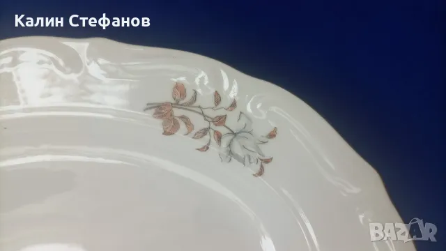 Порцеланови елипсовидни български чинии, салатни, големи , снимка 4 - Чинии - 47936640