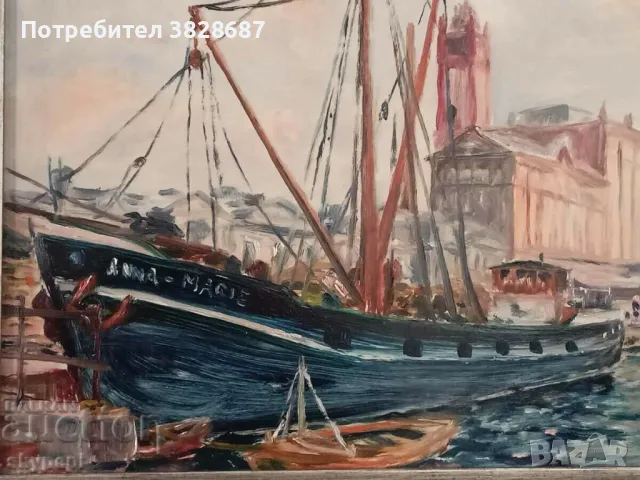 ПЕЙЗАЖ"ПРИСТАНИЩЕ", снимка 4 - Картини - 48250497