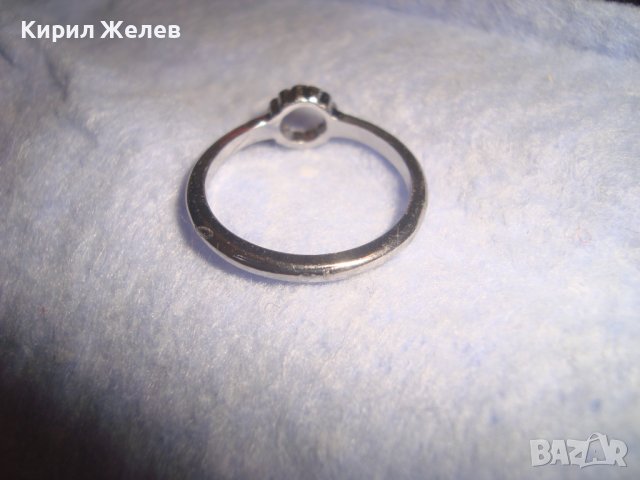 НЕЖЕН АРТ ПРЪСТЕН МЕДЕН с БЯЛА ПОЗЛАТА и ФИНИАТЮРНИ ФАСЕТИРАНИ ИСКРЯЩИ ЦИРКОНИ 27646, снимка 9 - Пръстени - 37515943