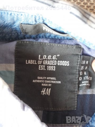 Мъжка риза с дълъг ръкав H&M, снимка 3 - Ризи - 28800138