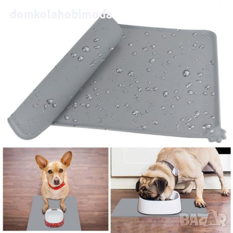 Силиконова Подложка за хранене на домашни любимци, 54х38 сантиметра, снимка 5 - Други стоки за животни - 40384317