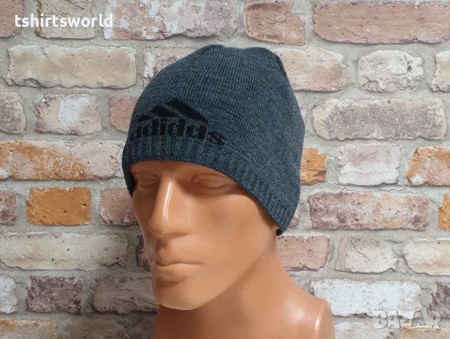 Нова зимна шапка на марката ADIDAS (Адидас) в сив цвят, снимка 8 - Шапки - 43374898