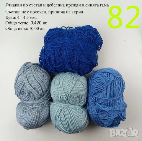 Евтини прежди в малки количества - нови и остатъци, снимка 16 - Други - 52029822