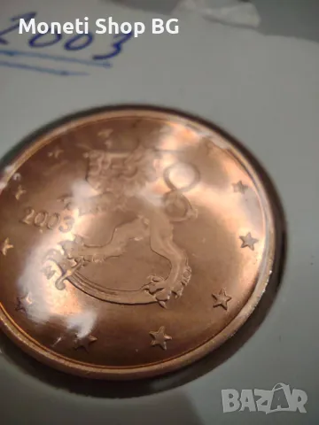 Селекция от 1-2 и 5 Евроцента - Финландия- UNC 2003г., снимка 3 - Нумизматика и бонистика - 48836153