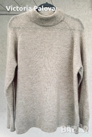 SELECTED FEMME премиум пуловер от вълна и алпака , луксозен бежов нюанс