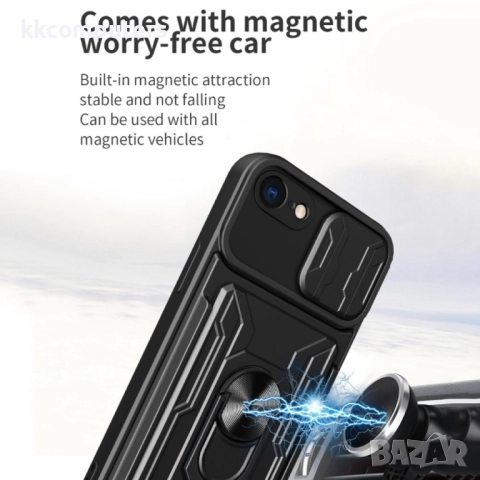 Apple iPhone 7 / 8 / SE 2020 Удароустойчив Ring Holder Калъф и Протектор, снимка 10 - Калъфи, кейсове - 52614247