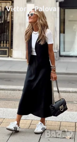 Стилен елек DEERBERG  груб лен plus size , снимка 15 - Елеци - 49901899