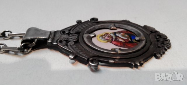 Медалйон Царска Русия - сребро емайл, снимка 7 - Колиета, медальони, синджири - 26839546