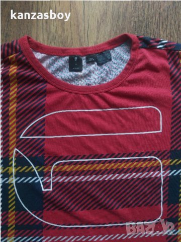 g-star royal tartan print straight rt wmn - страхотна дамска тениска, снимка 6 - Тениски - 32750839
